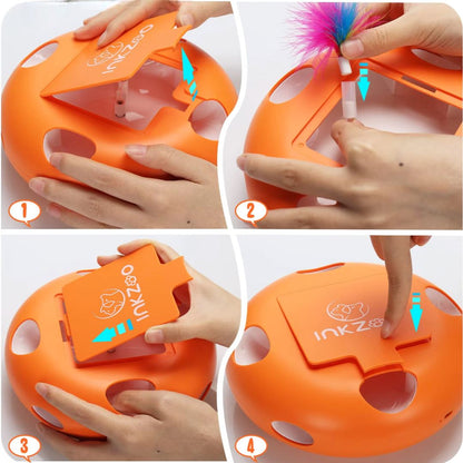 Jeux Pour Chat - PlumeMagique™ - Orange