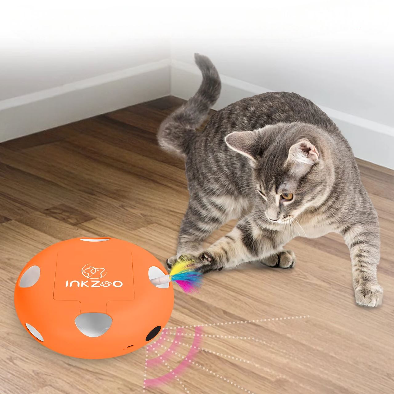 Jeux Pour Chat - PlumeMagique™ - Orange