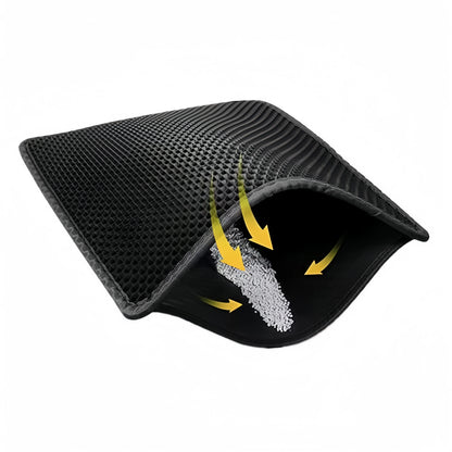 Large Double Cat Litter Mat Double Layer Waterproof Urine Proof Trapping Mat Easy to Clean Non-Slip Toilet Pad Cat Scratch Pad